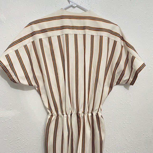 Maje Pieni Rayure Stripe Jumpsuit Surplice V-Neck Straight Leg Womens 34 / XS - Picture 10 of 15